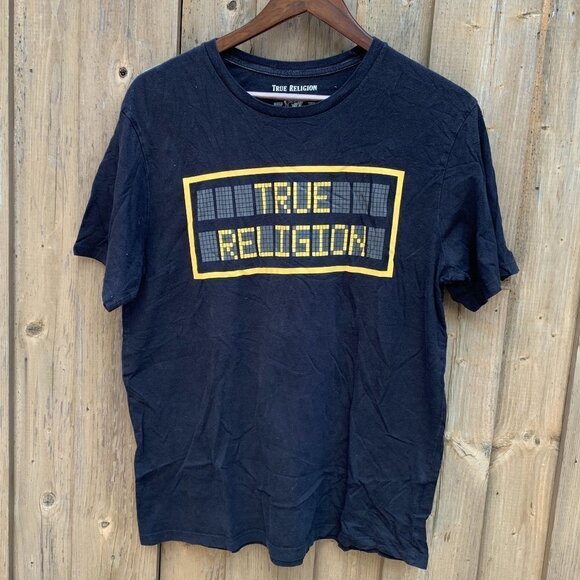 True Religion BIG LOGO T Shirt Large - Picture 1 of 2